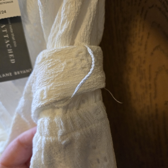 Lane Bryant (22/24) 3/4 Sleeve Off-The-Shoulder Eyelet Dress - Picture 6 of 9